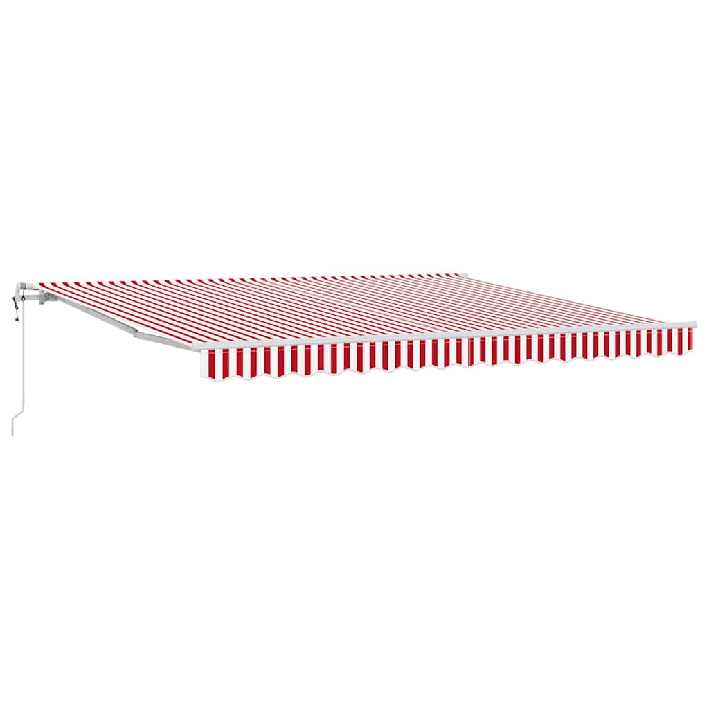 Električna retraktabilna tenda Crvena i bijela 400 × 350 cm