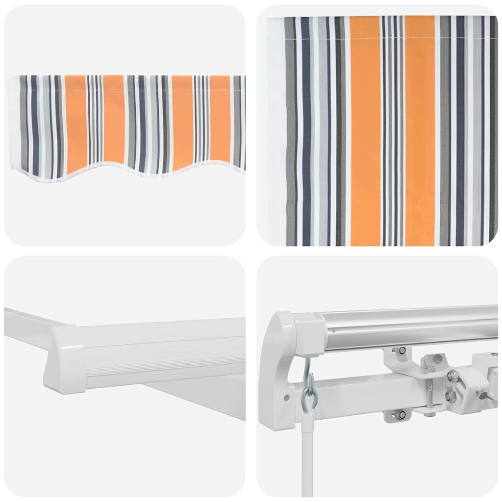 Povlačivi tende Šareni 400 × 350 cm Poliester i aluminij