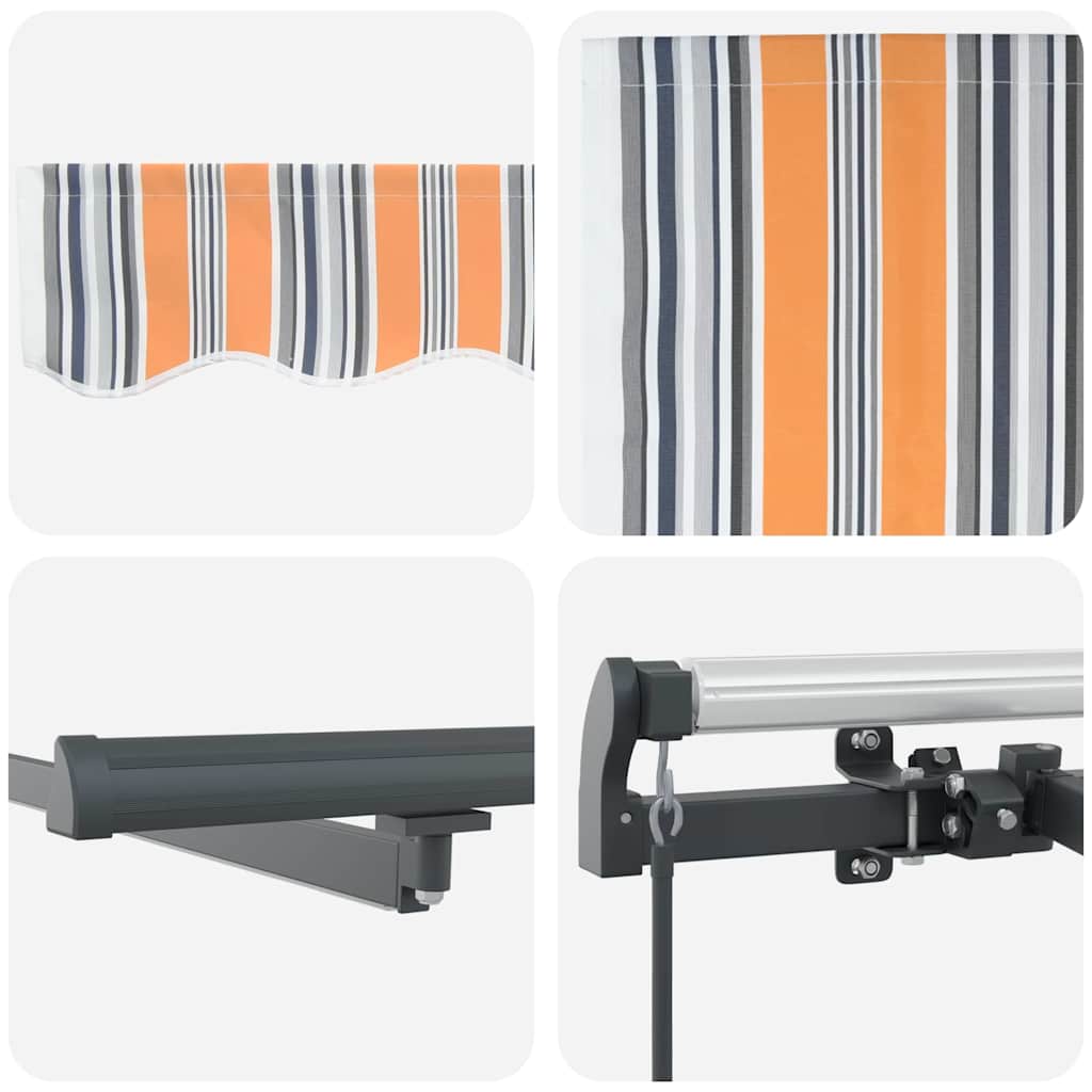 Povlačivi tende Šareni 400 × 350 cm Tkanina i Aluminij