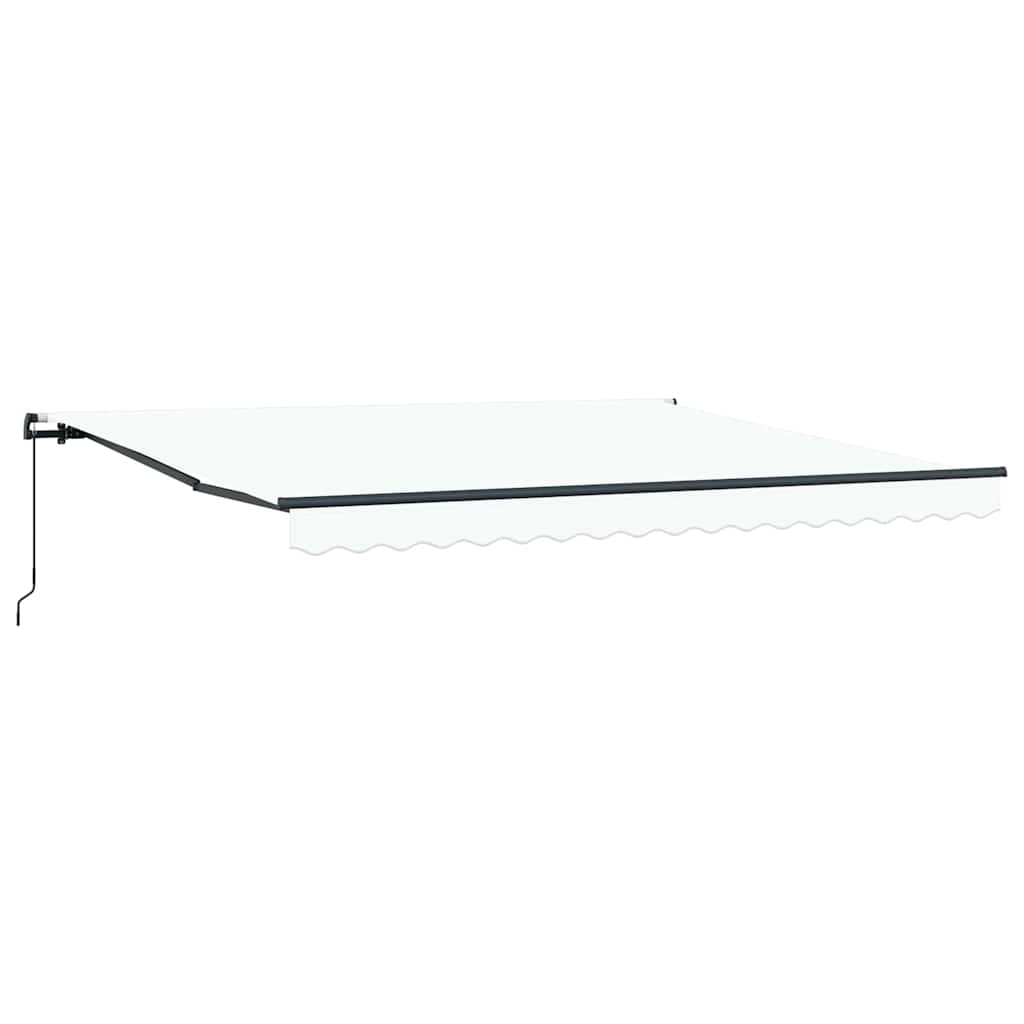Skrovita tenda Bijelo 400 × 350 cm Poliester i čelik