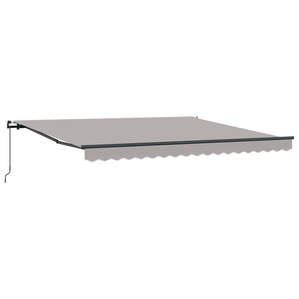 Skrovita tenda Svijetlo siva 400 × 350 cm Poliester i čelik
