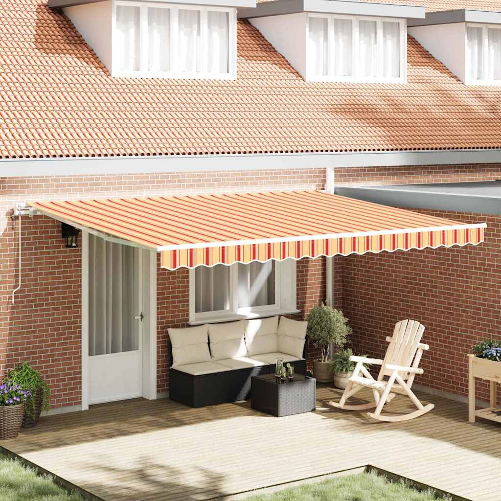 Električna retraktabilna tenda Žuta i narančasta 450 × 300 cm