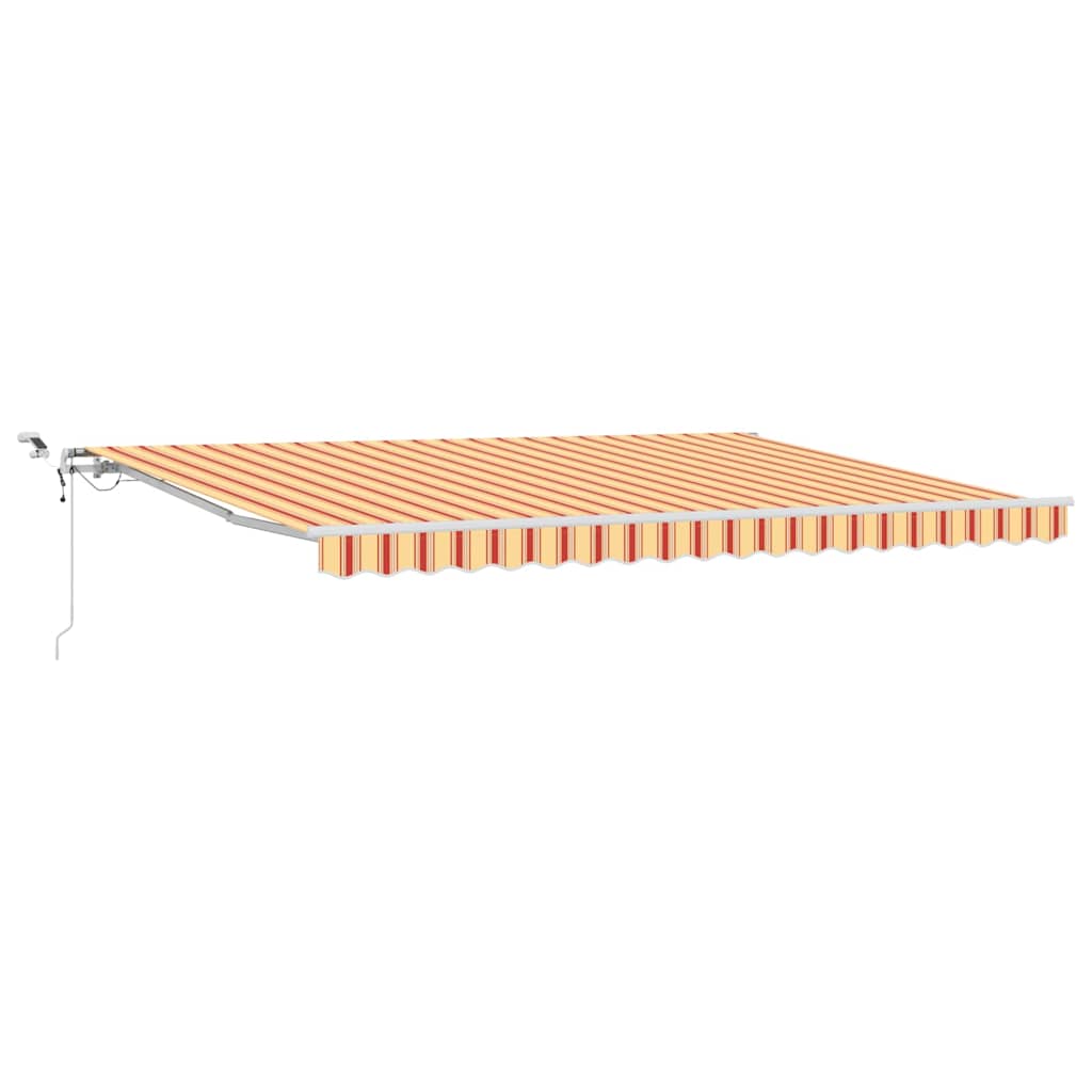 Skrovita tenda Žuta i narančasta 450 × 300 cm Poliester i metal