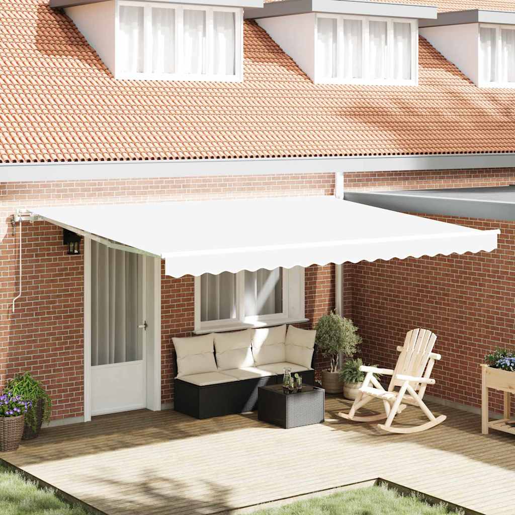 Električna retraktabilna tenda Bijeli 450 × 300 cm