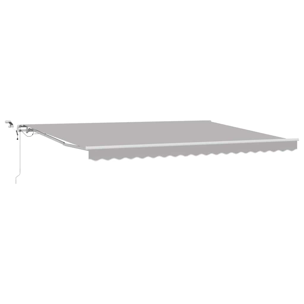 Skrovita tenda Svijetlo siva 450 × 300 cm Poliester i metal