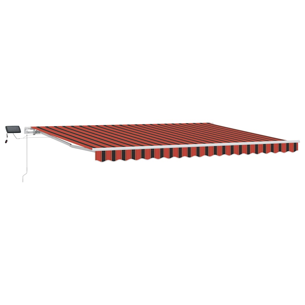 Skrovita tenda narančasta i smeđa 450 × 350 cm Tkanina i čelik