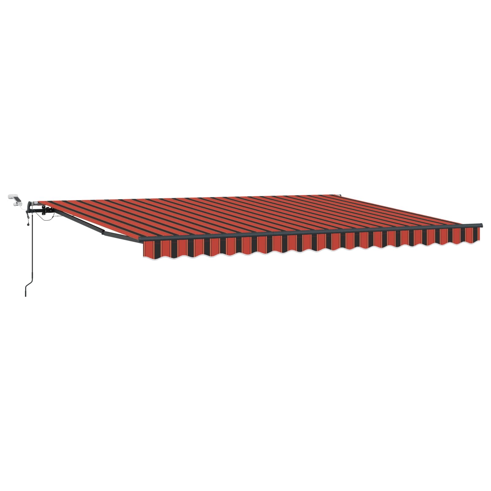 Tkanina za tende narančasta i smeđa 450 × 350 cm Poliester
