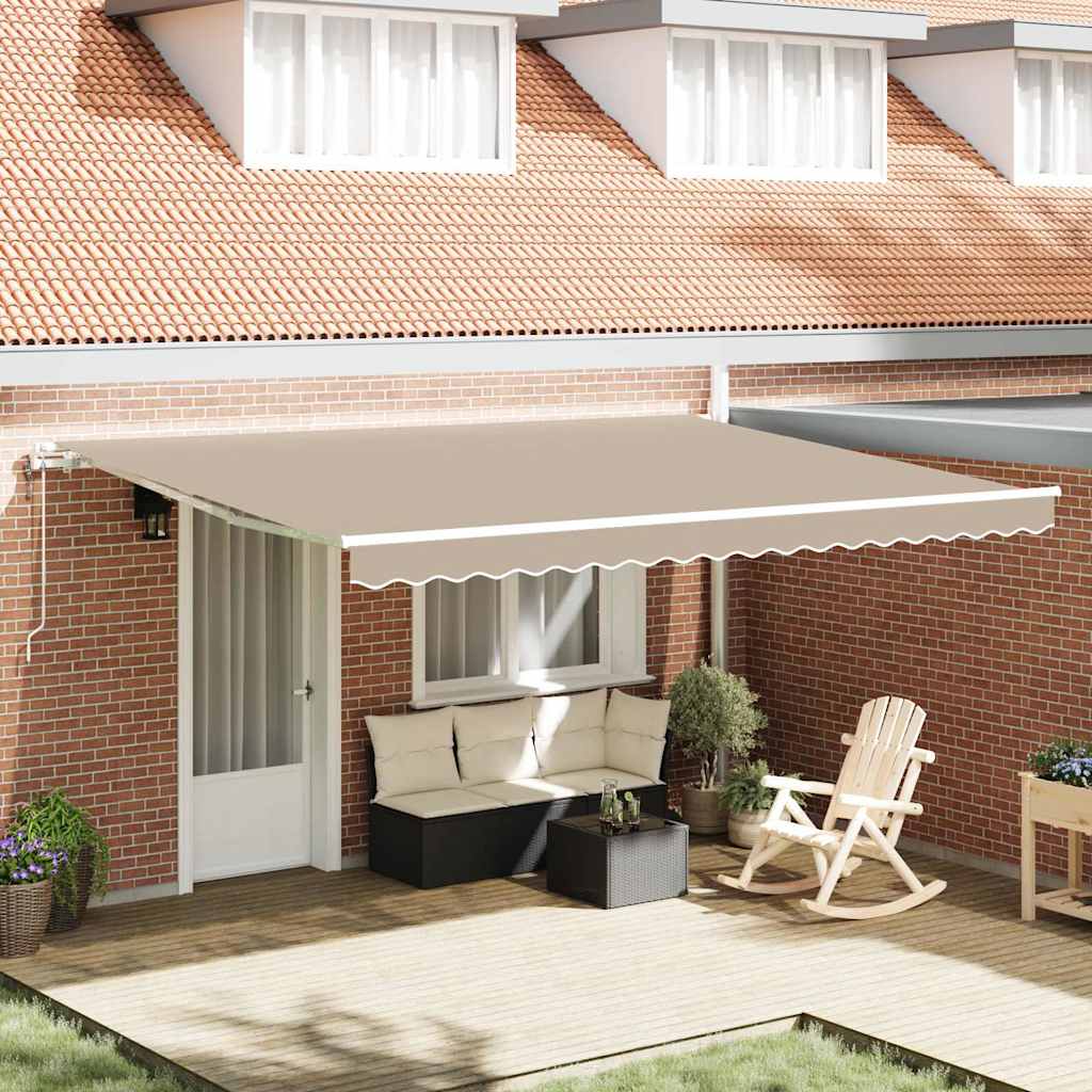 Električna retraktabilna tenda Bež 450 × 350 cm