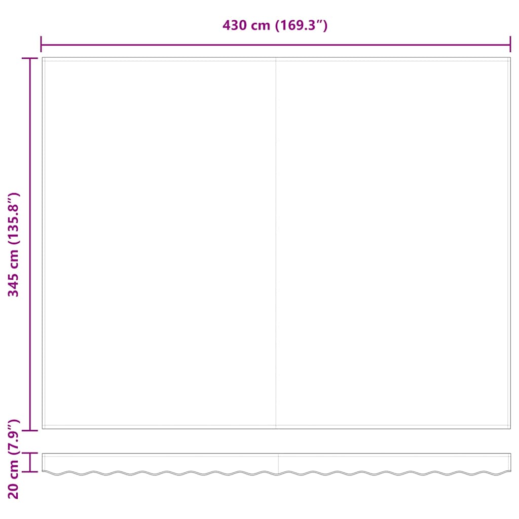 Električna retraktabilna tenda Bež 450 × 350 cm