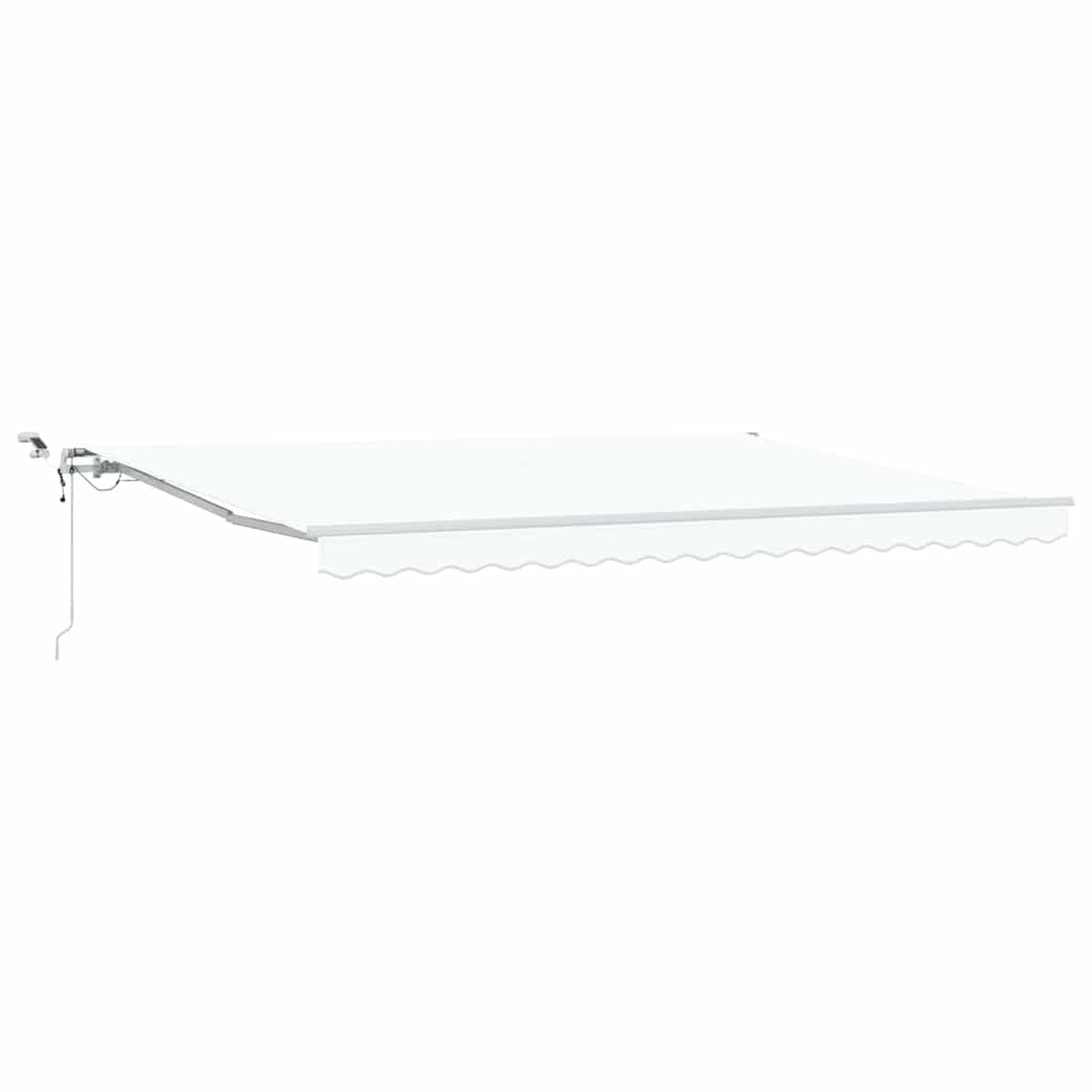 Skrovita tenda Bijelo 450 × 350 cm Poliester i metal