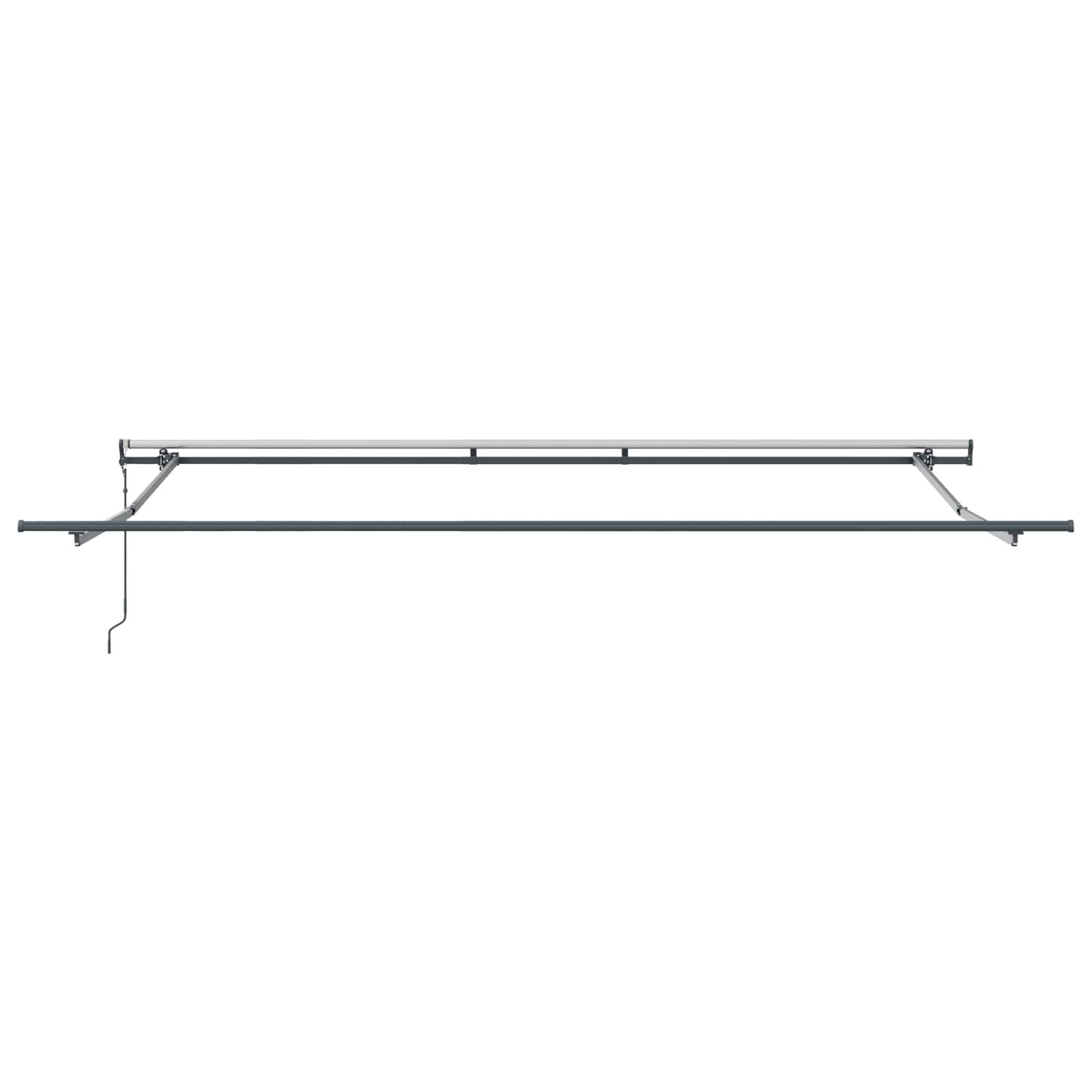 Skrovita tenda Bijelo 450 × 350 cm Tkanina i Aluminij