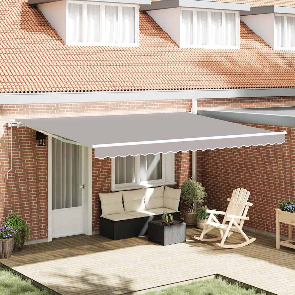 Električna retraktabilna tenda Svijetlo siva 450 × 350 cm