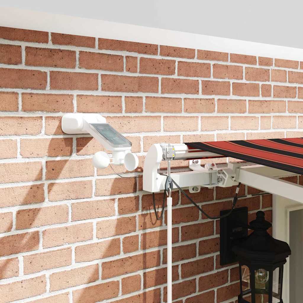 Skrovita tenda S LED lampica Narančasta i smeđa 500 × 300 cm