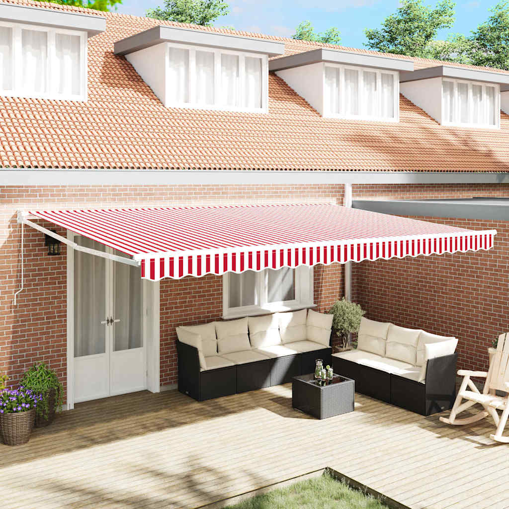 Nadstrešnica Crvena i bijela 500 x 300 x 165 cm