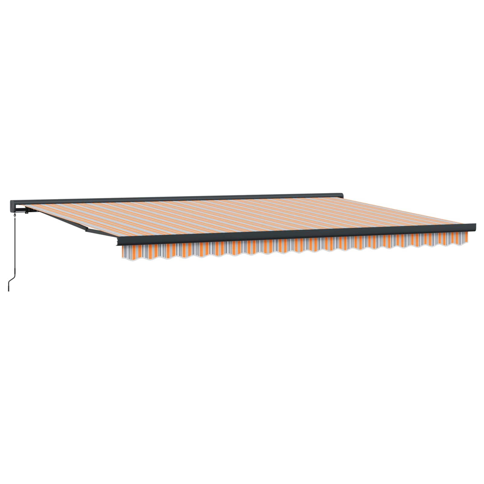 Povlačivi tende Šareni 500 × 300 cm Platno i Aluminij