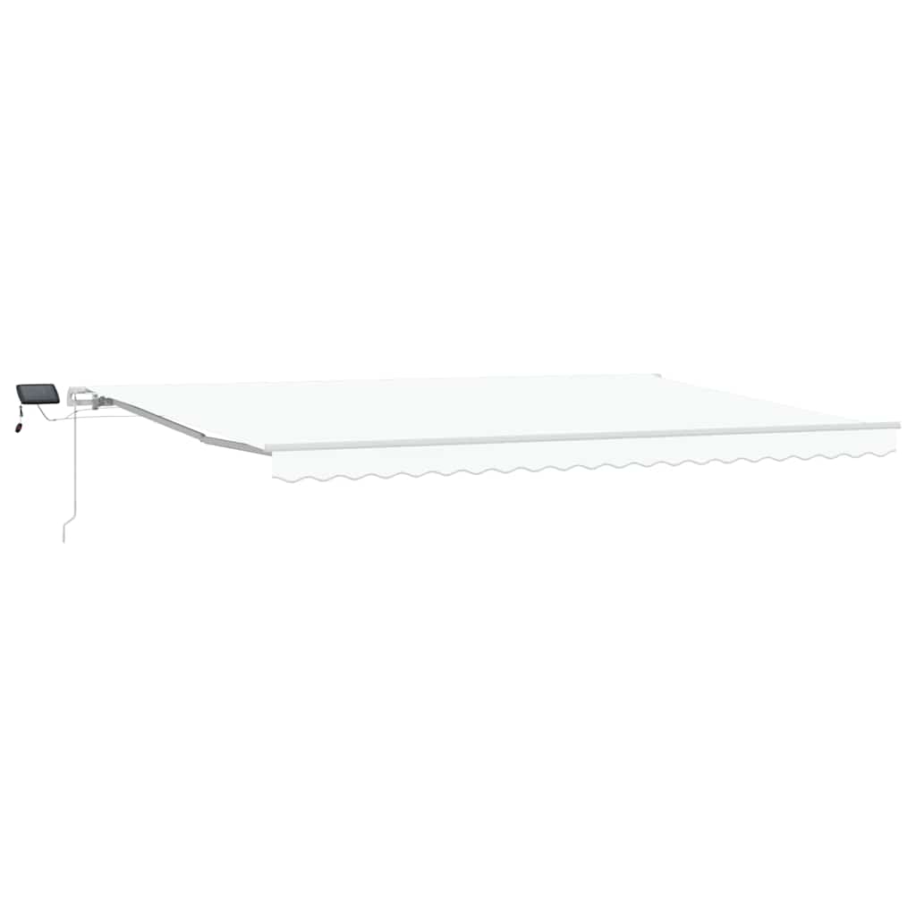 Skrovita tenda Bijelo 500 × 300 cm Tkanina i čelik