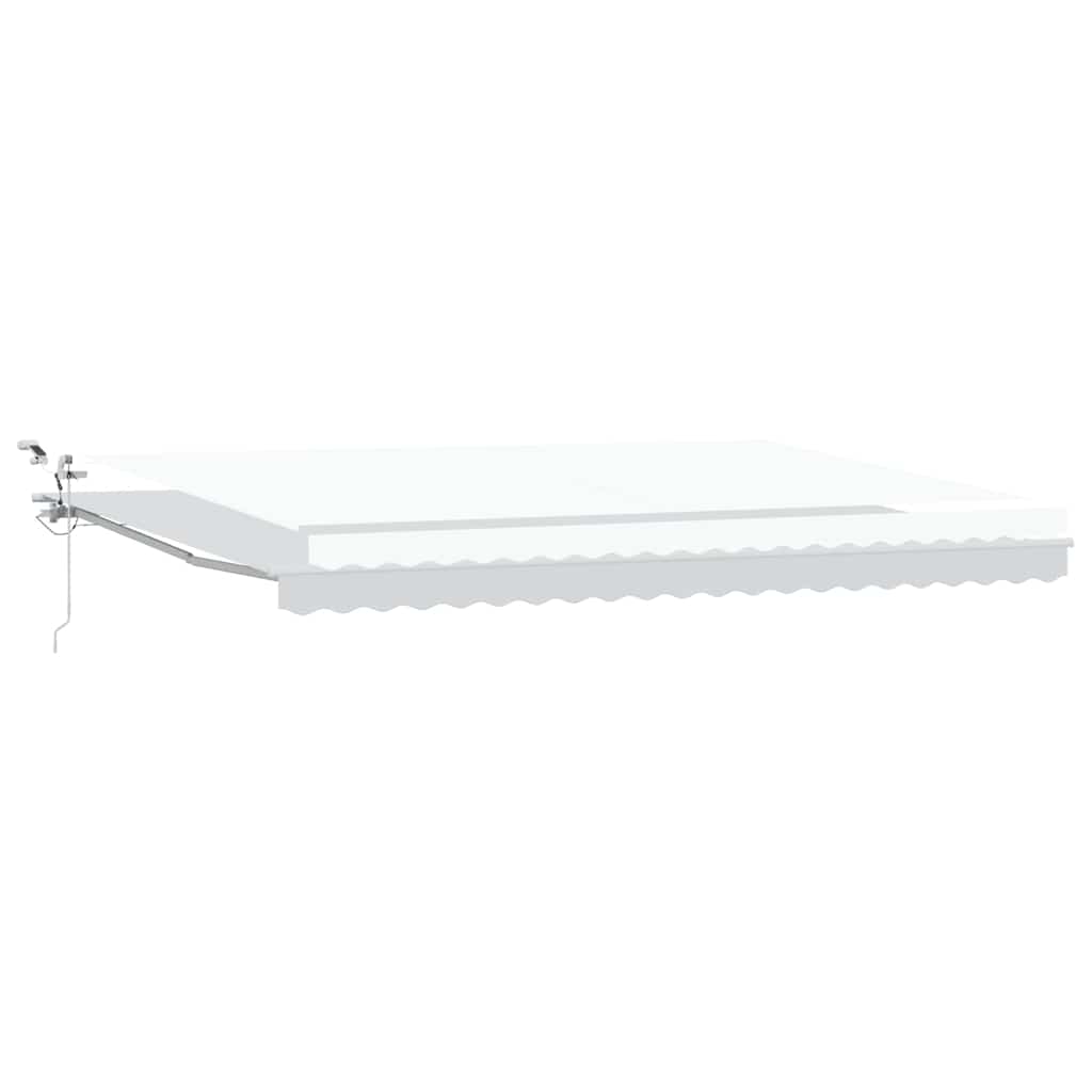 Skrovita tenda Bijelo 500 × 300 cm Poliester i metal