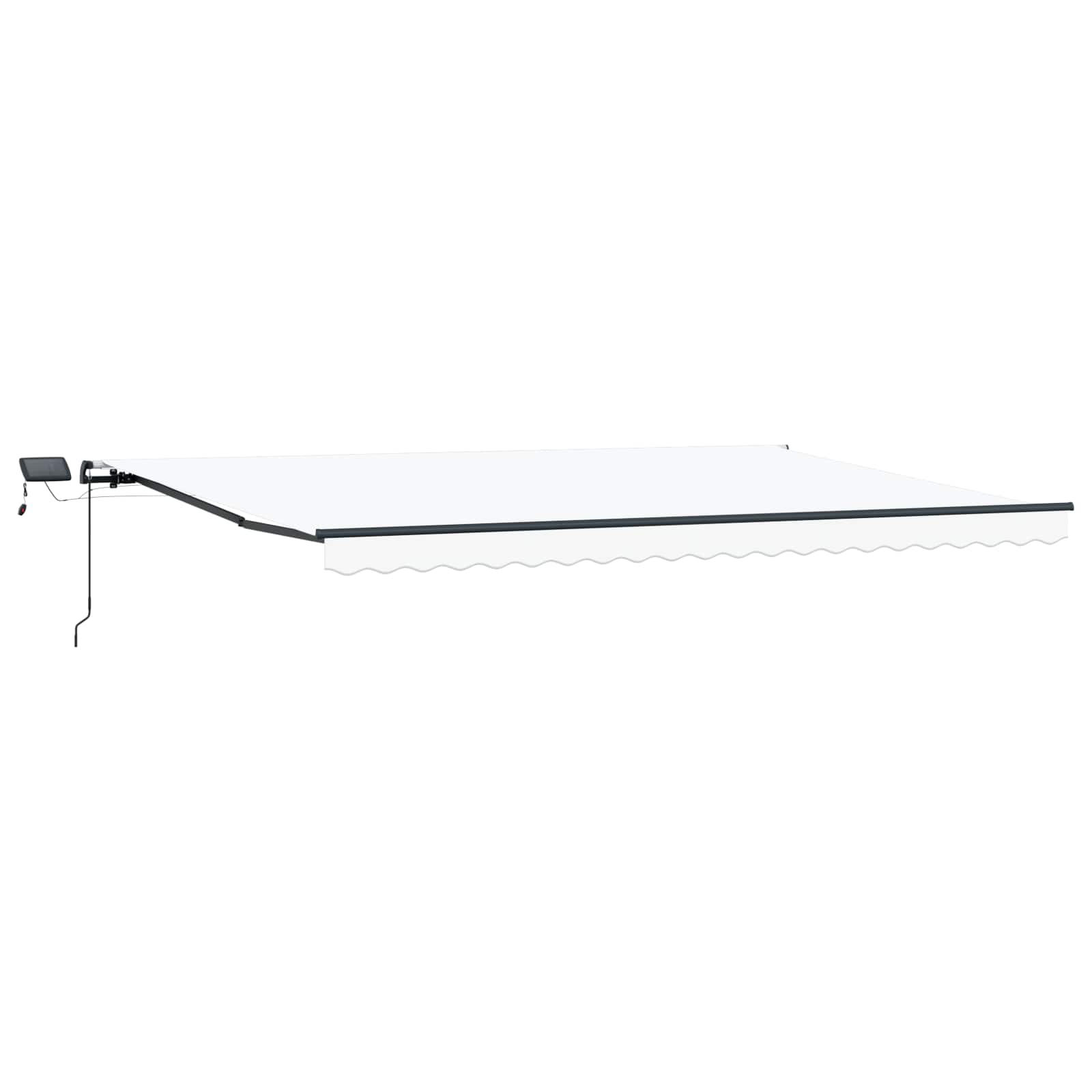Skrovita tenda S LED lampica Bijelo 500 ×300 cm tkanina