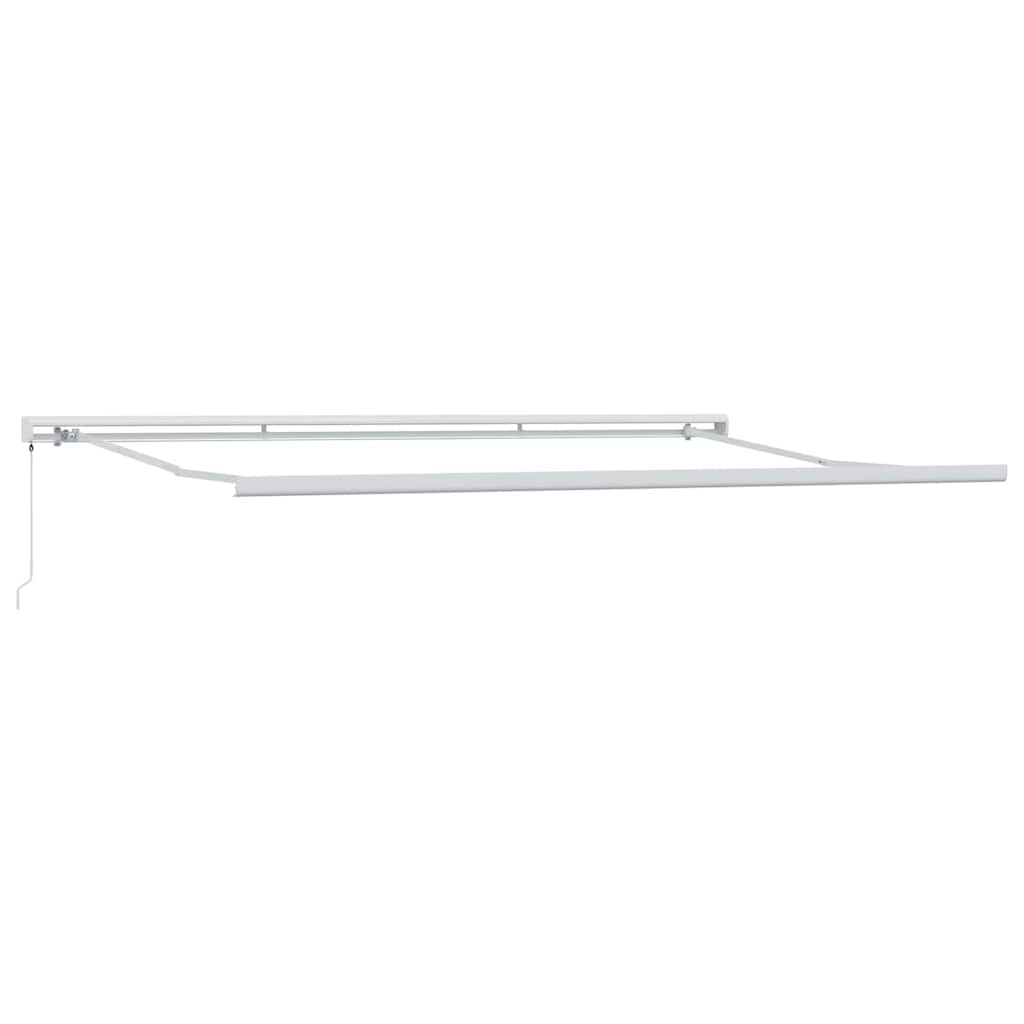 Skrovita tenda Bijelo 500 × 300 cm Tkanina i Metal