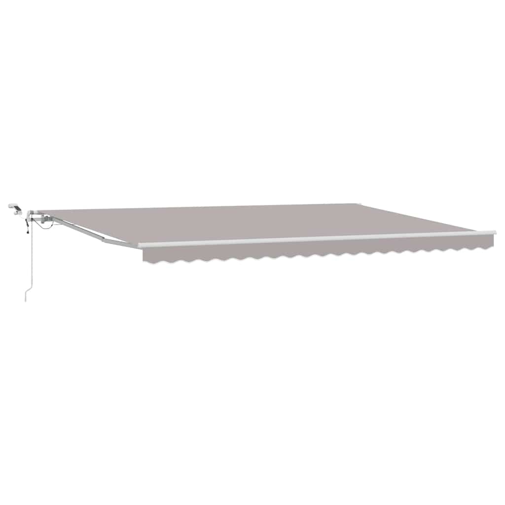 Skrovita tenda Svijetlo siva 500 × 300 cm Poliester i metal