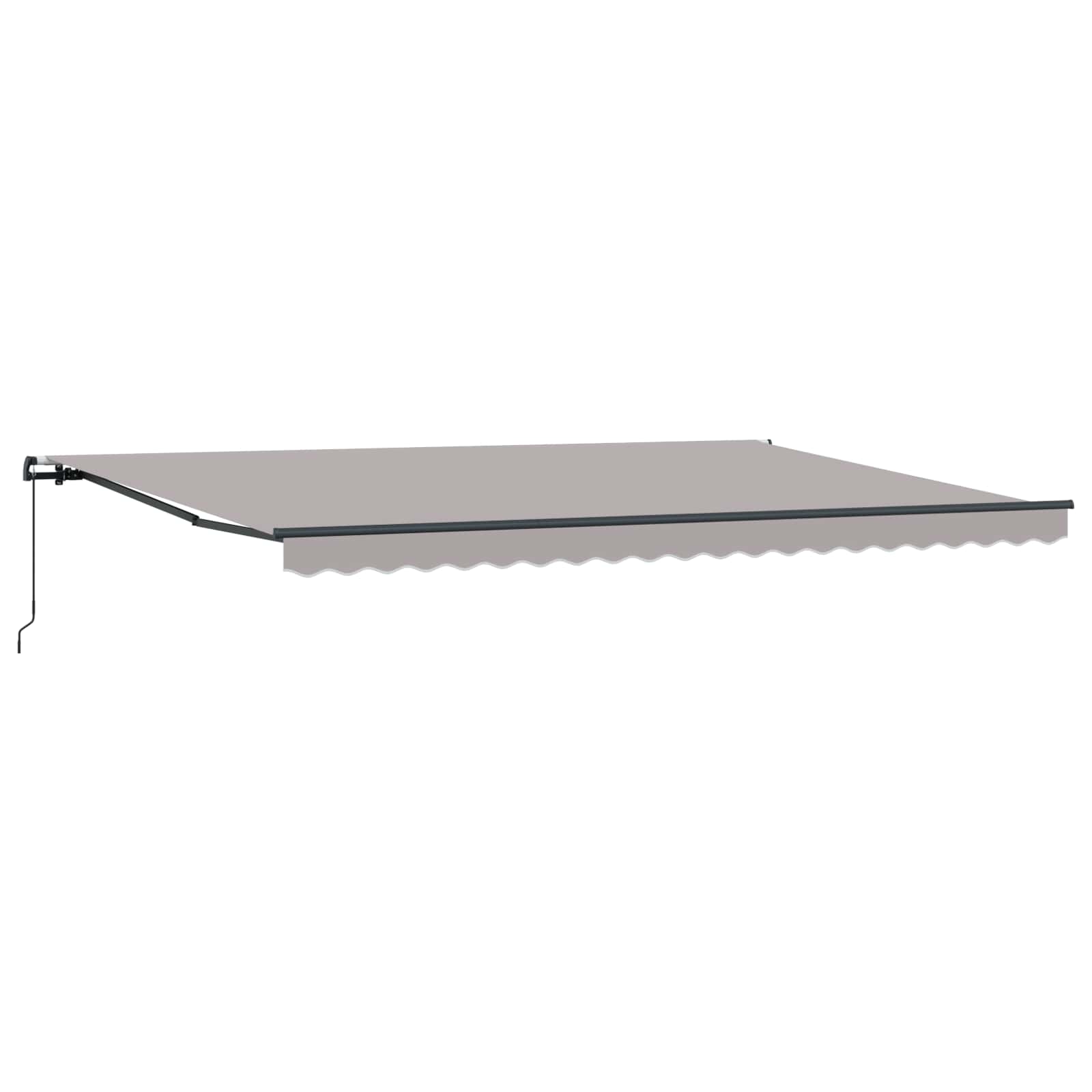 Skrovita tenda Svijetlo siva 500 × 300 cm Poliester i čelik