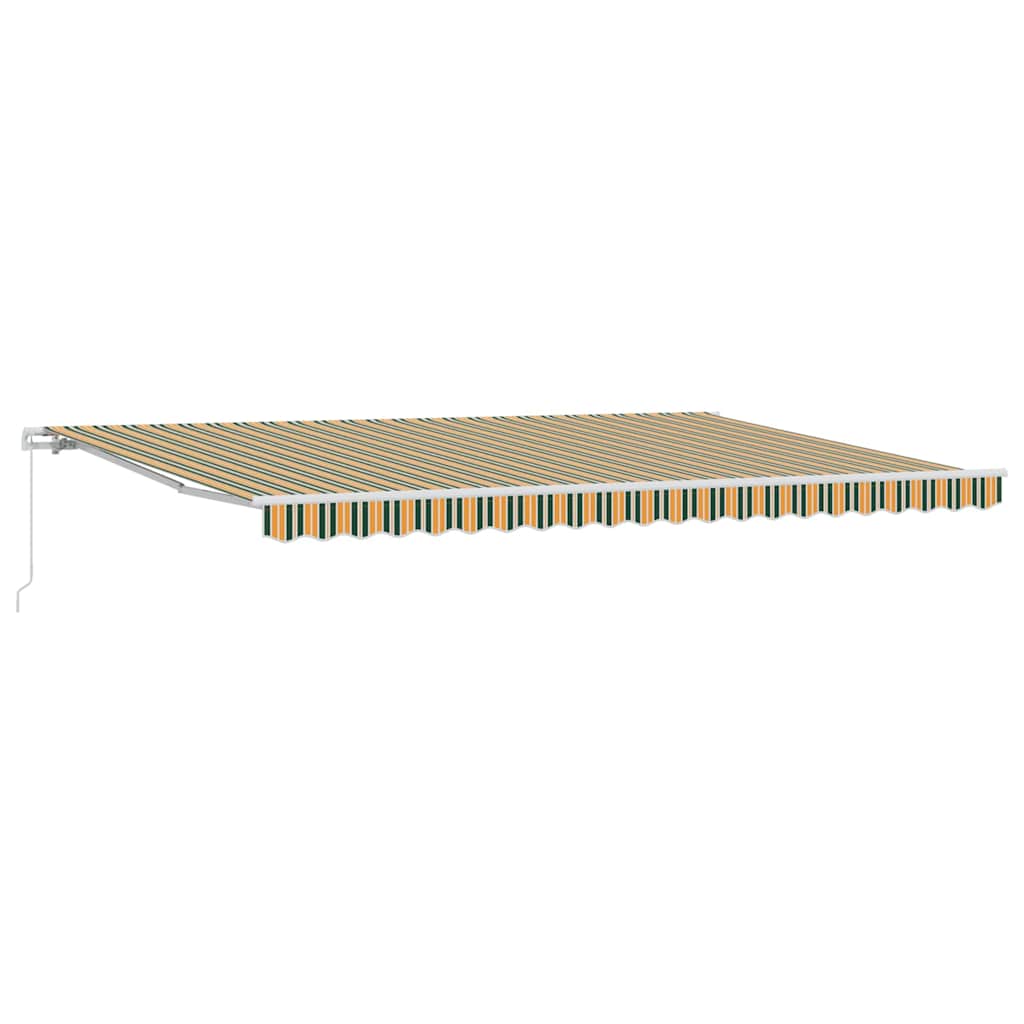 Skrovita tenda Šareni 500 × 300 cm Poliester i aluminij