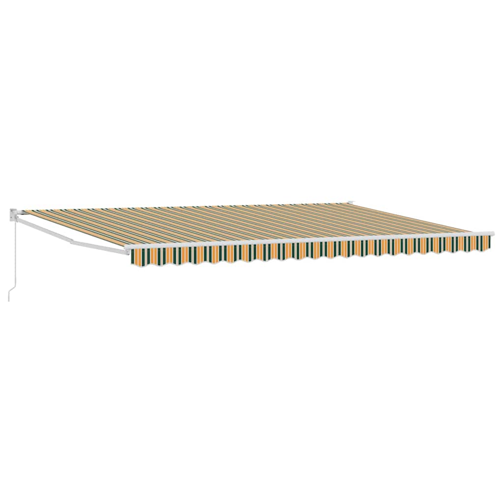 Skrovita tenda Šareni 500 × 300 cm Poliester i aluminij