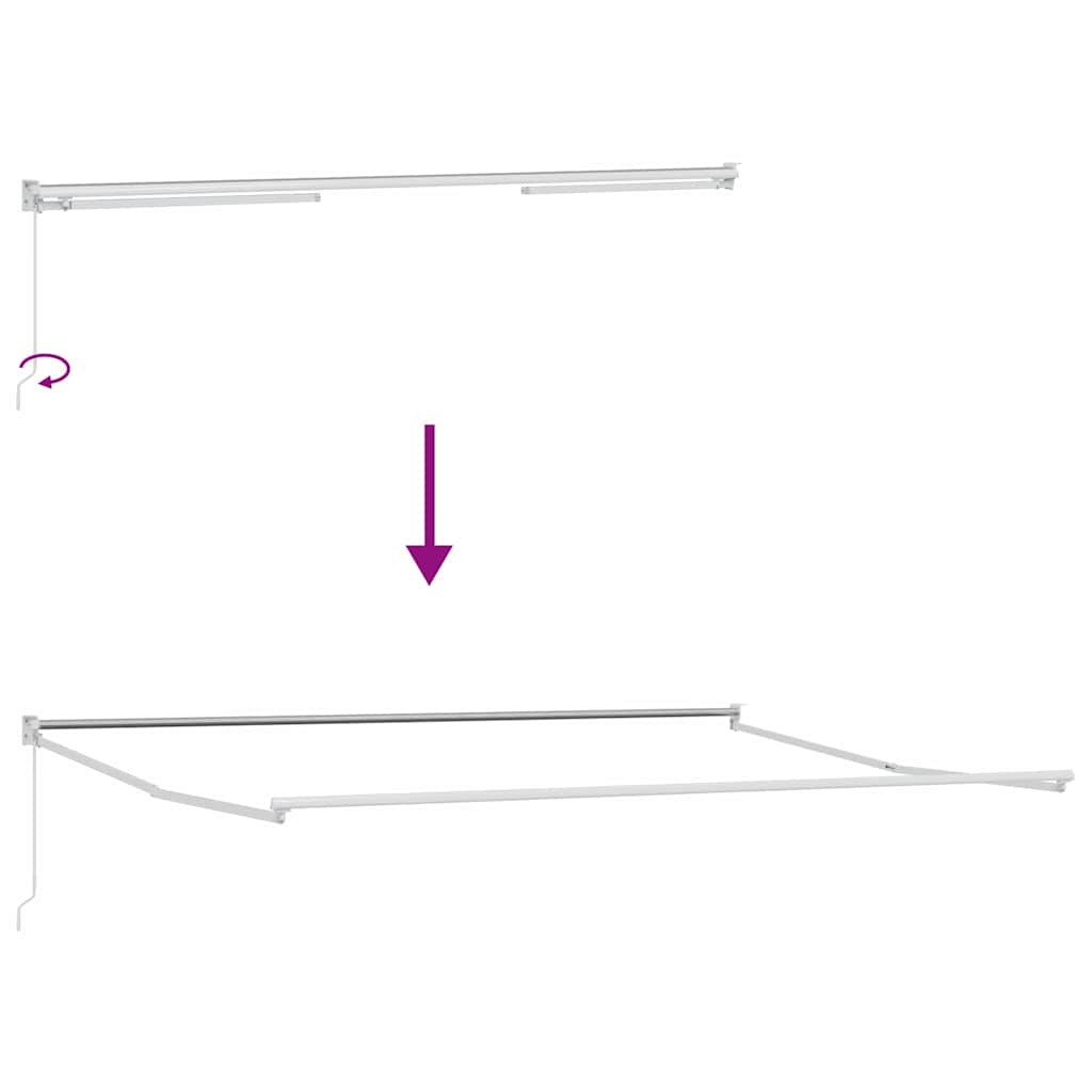 Skrovita tenda Šareni 500 × 300 cm Poliester i aluminij