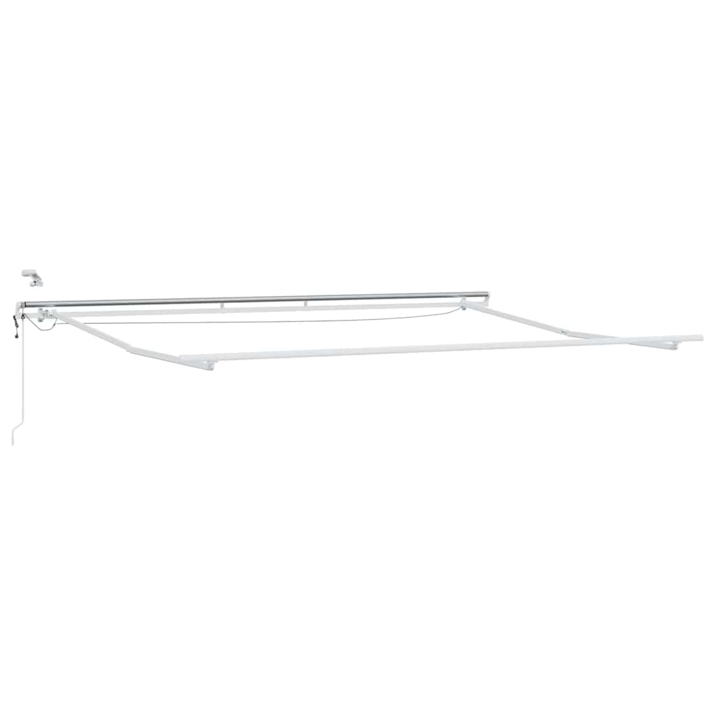 Skrovita tenda S LED lampica Narančasta i smeđa 500 × 350 cm