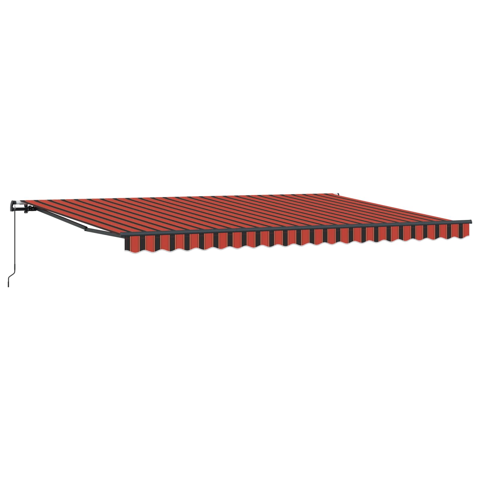 Skrovita tenda narančasta i smeđa 500 × 350 cm