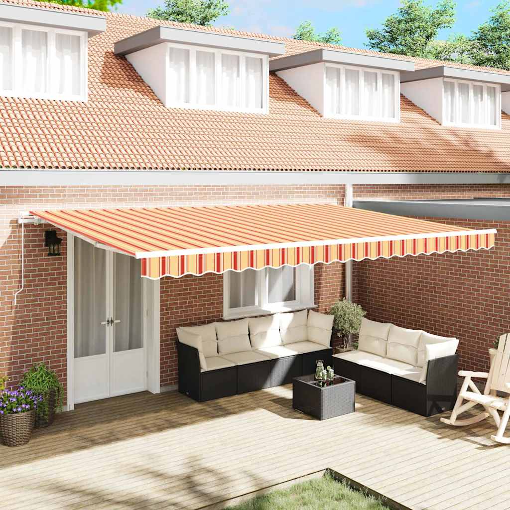 Skrovita tenda Žuta i narančasta 500 × 350 cm