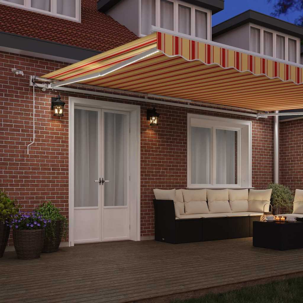 Tkanina za tende Žuta i narančasta 500 × 350 cm Poliester
