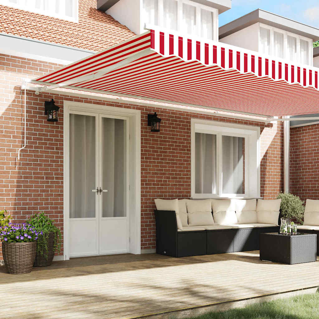 Skrovita tenda Crvena i bijela 500 × 350 cm