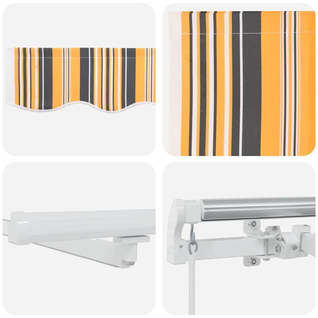 Povlačivi tende Šareni 500 × 350 cm Tkanina i Aluminij