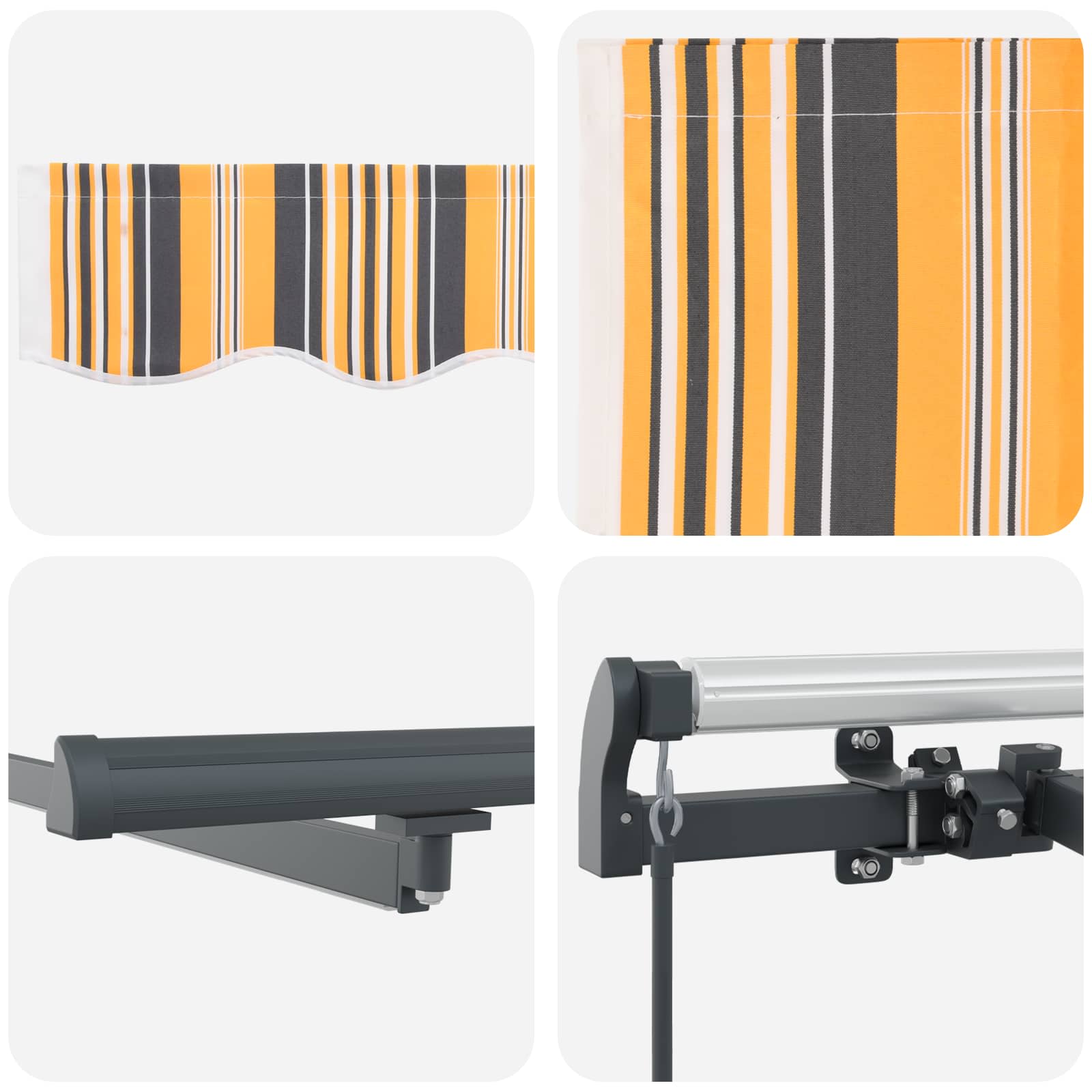 Povlačivi tende Šareni 500 × 350 cm Tkanina i Aluminij