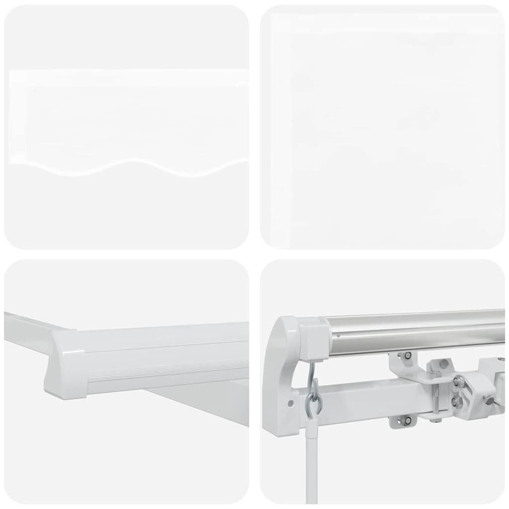 Skrovita tenda Bijelo 500 × 350 cm Poliester i aluminij