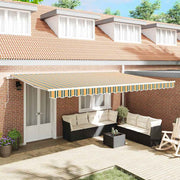Skrovita tenda Šareni 500 × 350 cm Poliester i aluminij