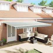 Skrovita tenda Zelena i bijela 500 × 350 cm