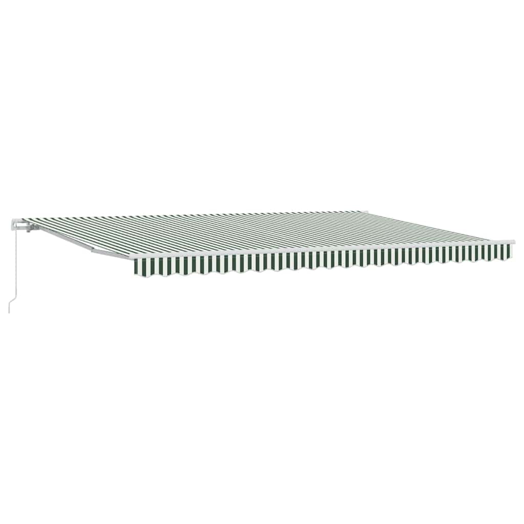 Skrovita tenda Zelena i bijela 500 × 350 cm