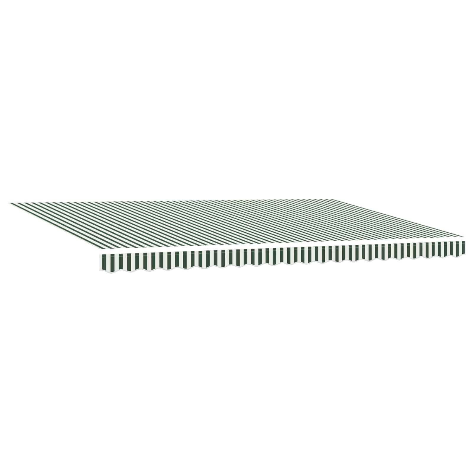 Skrovita tenda Zelena i bijela 500 ×350 cm tkanina