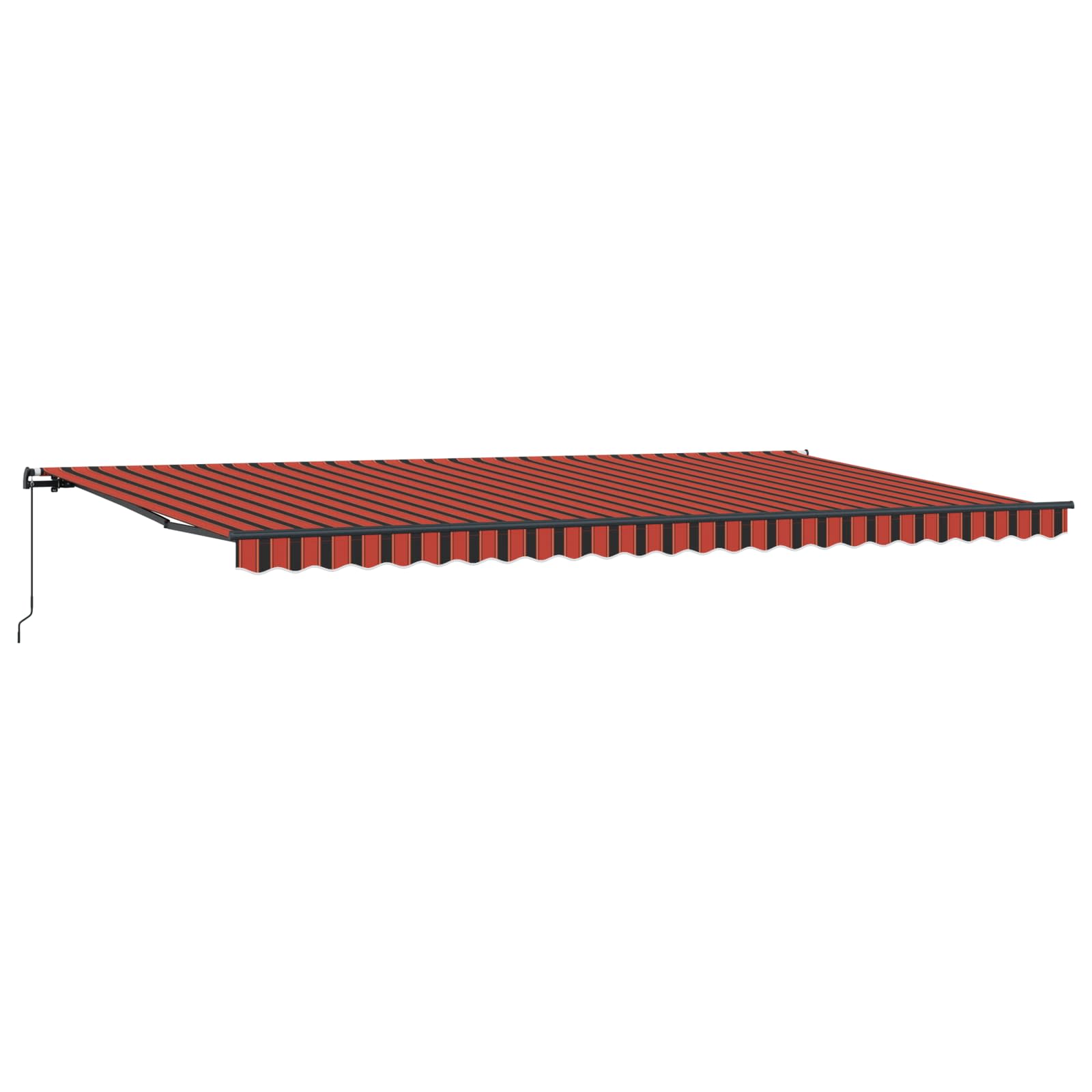 Skrovita tenda narančasta i smeđa 600 × 300 cm