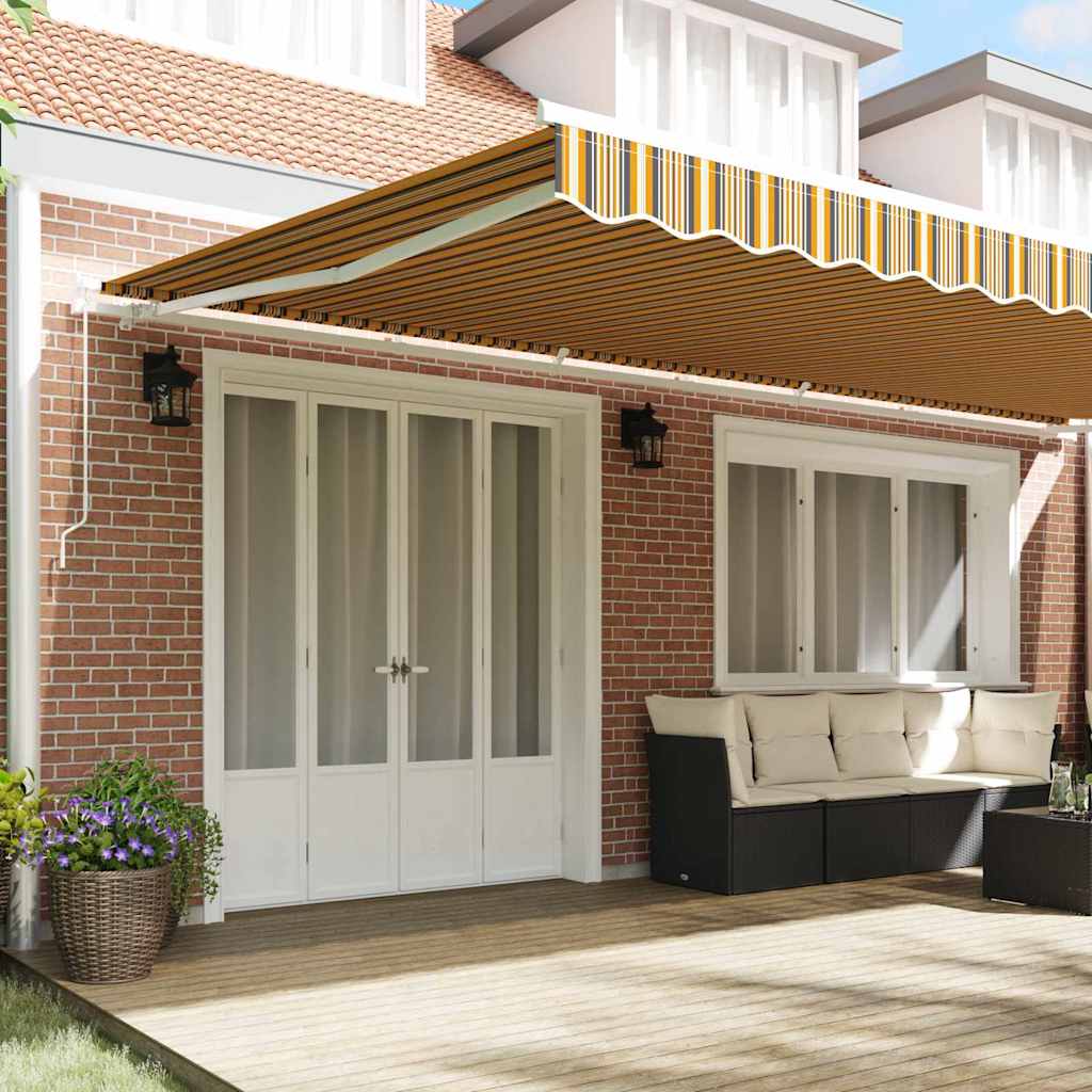 Povlačivi tende Šareni 600 × 300 cm Poliester i aluminij
