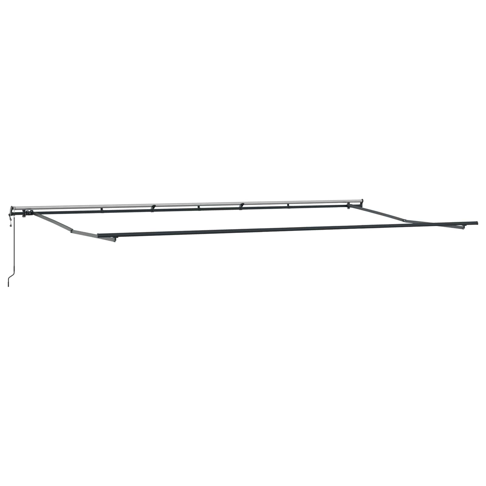Skrovita tenda Šareni 600 × 300 cm Tkanina i Aluminij