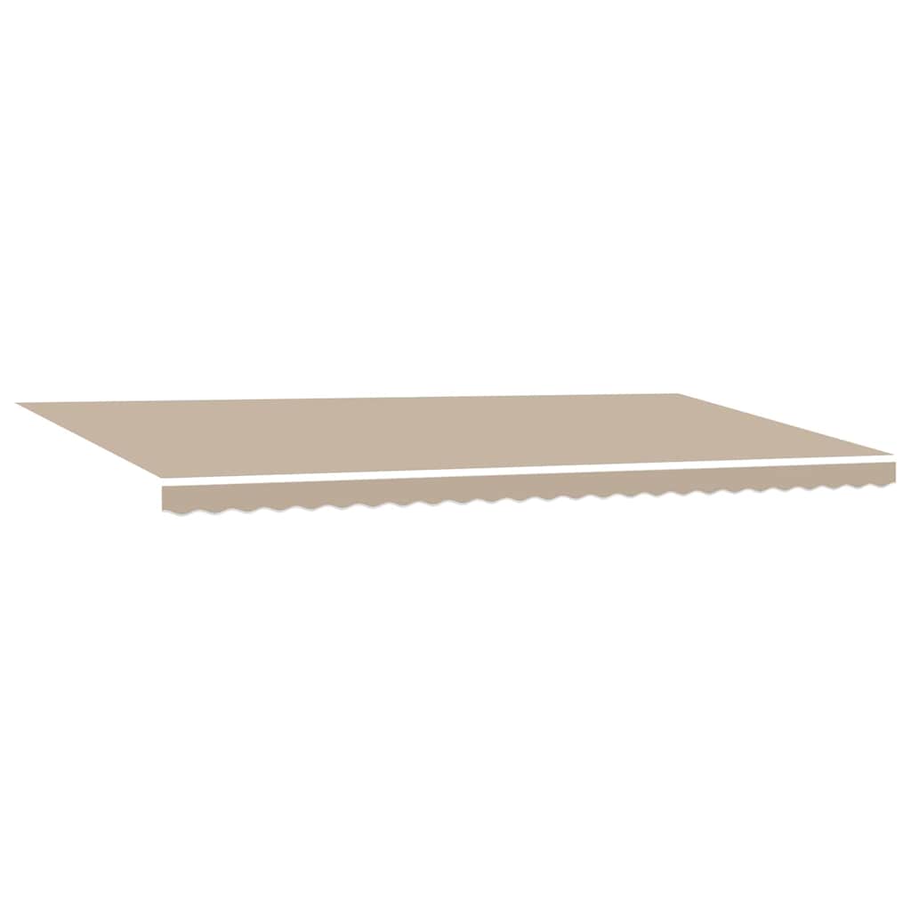 Skrovita tenda Bež 600 × 300 cm Poliester i aluminij