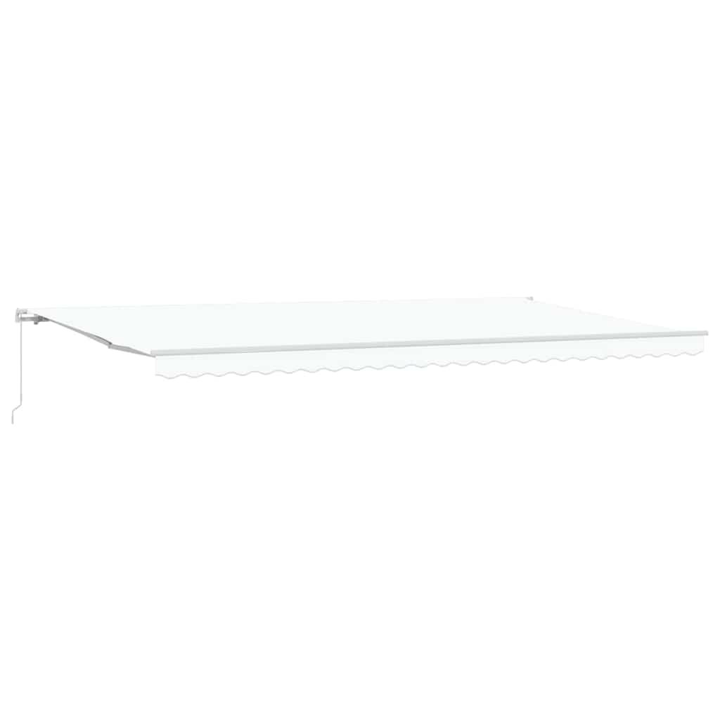 Povlačivi tende Bijela 600 × 300 cm Poliester i aluminij