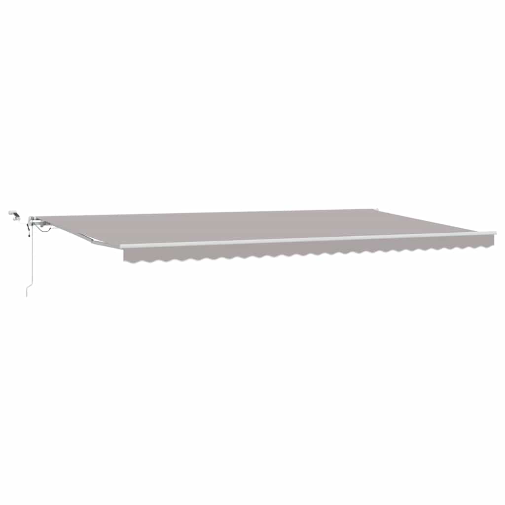 Skrovita tenda Svijetlo siva 600 × 300 cm Poliester i metal