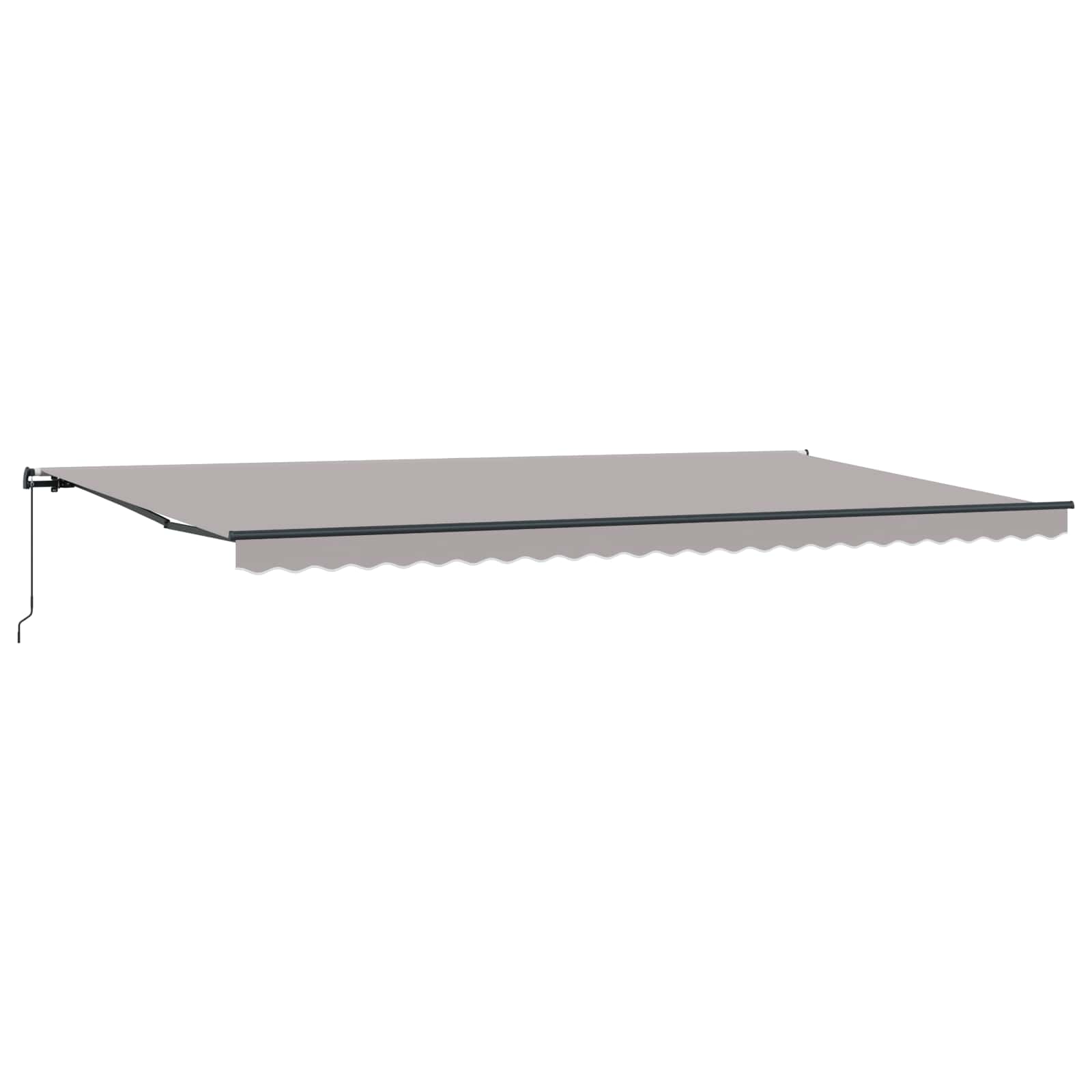 Skrovita tenda Svijetlo siva 600 × 300 cm Poliester i čelik