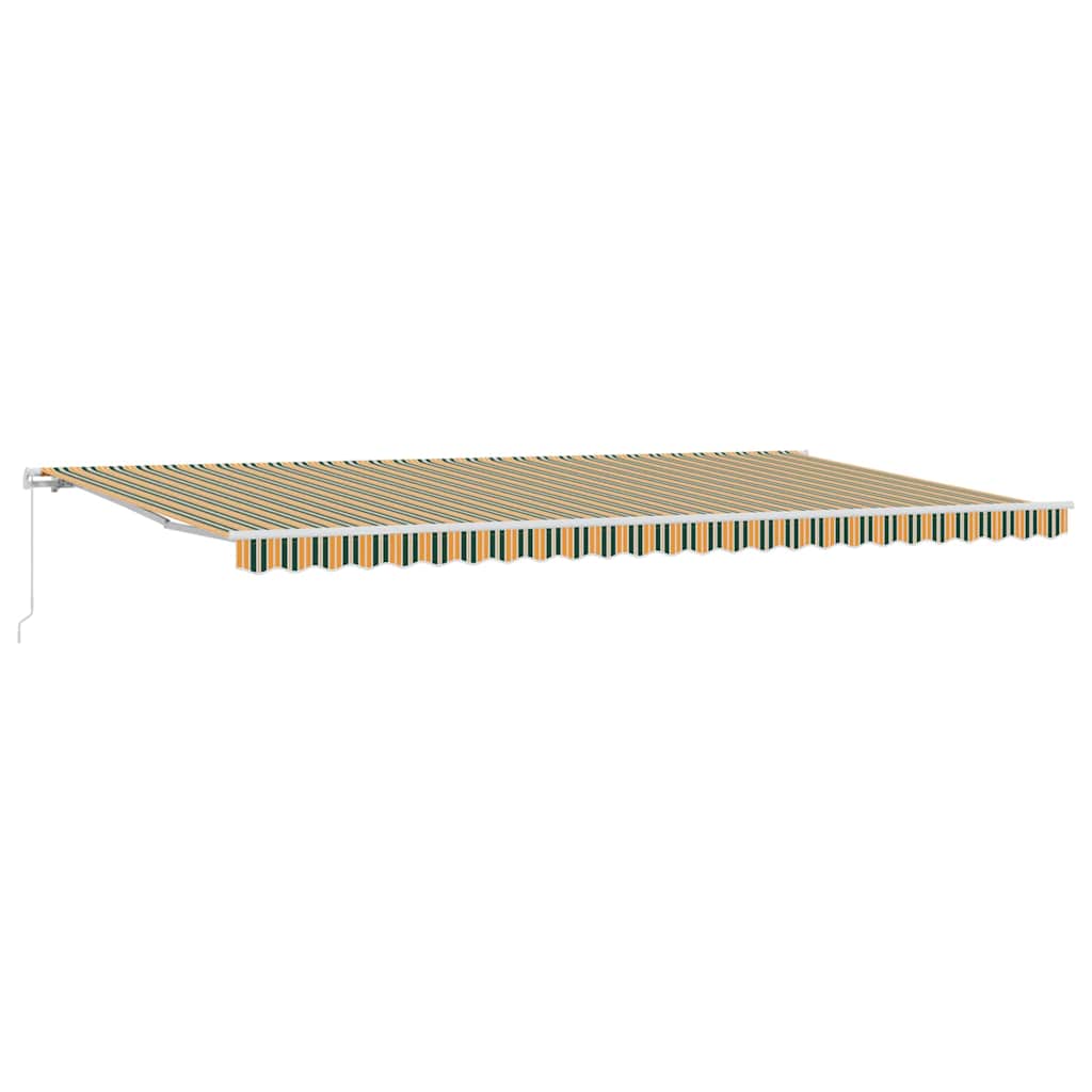 Skrovita tenda Šareni 600 × 300 cm Poliester i aluminij