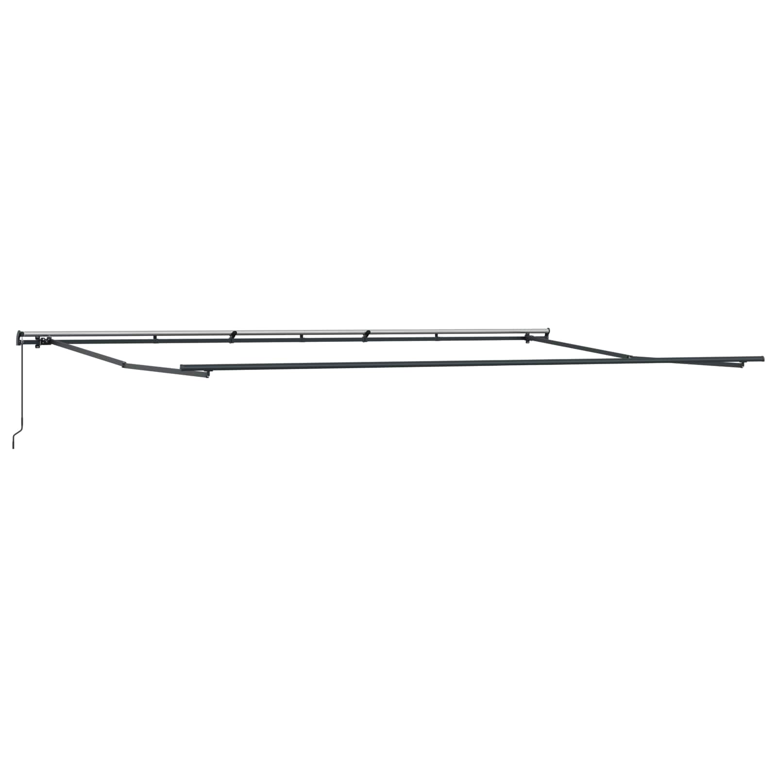 Skrovita tenda Zelena i žuta 600 × 300 cm Poliester i čelik