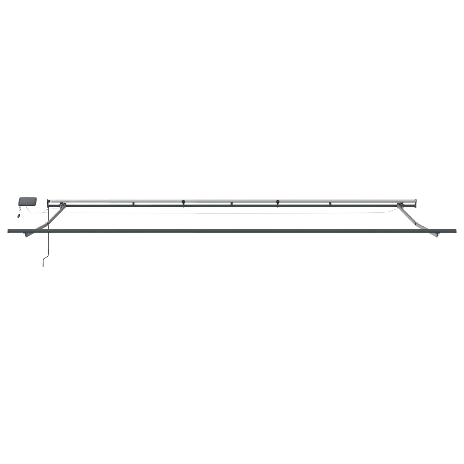 Skrovita tenda Zelena i bijela 600 ×300 cm tkanina